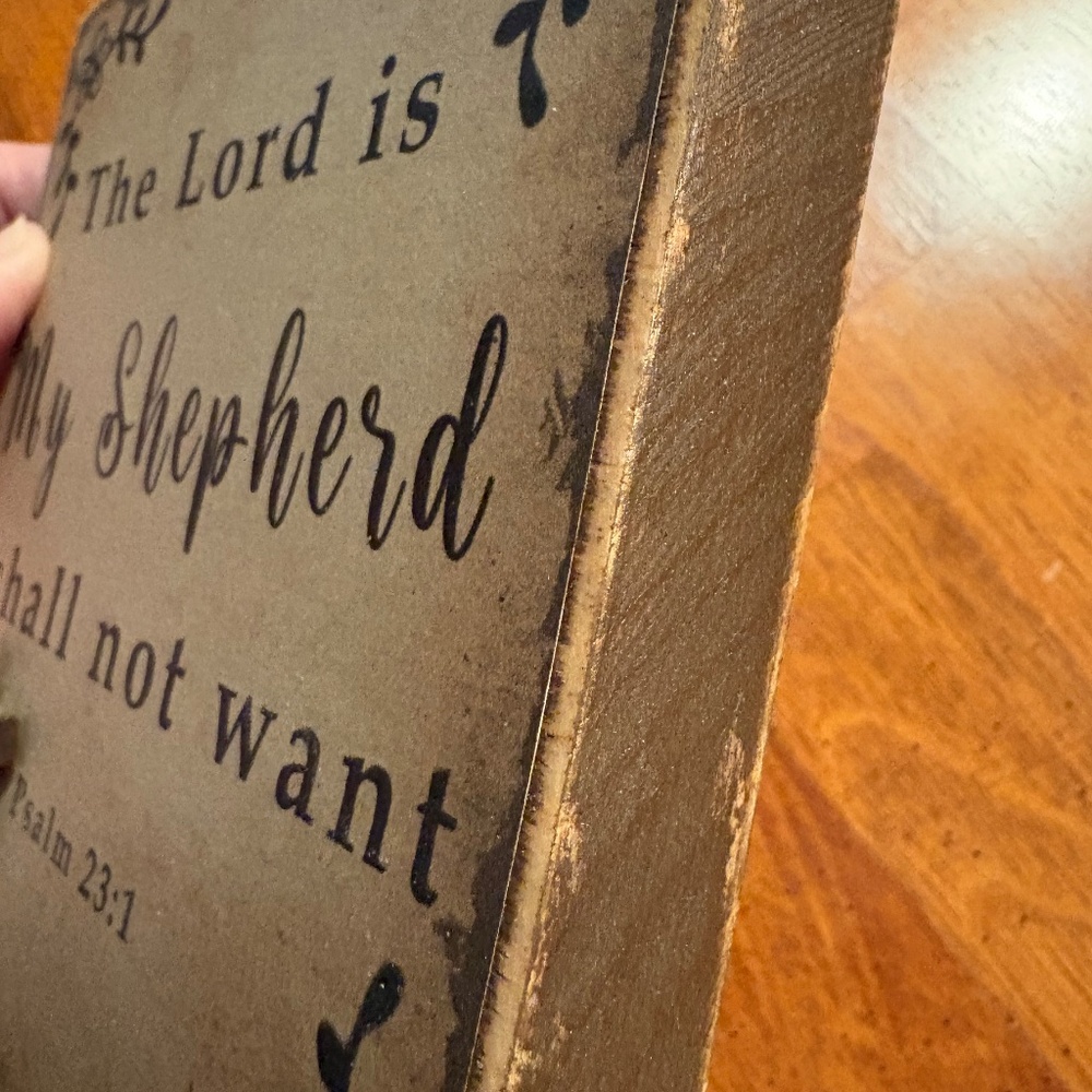 The Lord Is My Shepherd Rustic Sign Psalm 23:1 NEW - Picture 4 of 5